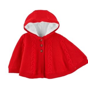 Carter's Red Hooded Poncho